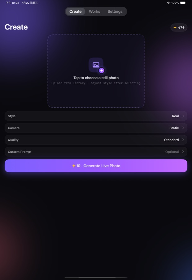 Live.AI on iPad: batch convert still photos into Live Photos